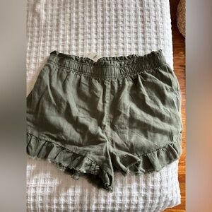 Aerie High Waisted Ruffle Shorts